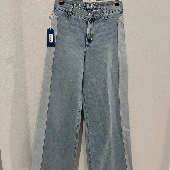 NWT Daily Blue by Adriano Goldschmied Wide-LEG Cotton USA SIZE 26 - Picture 6 of 7